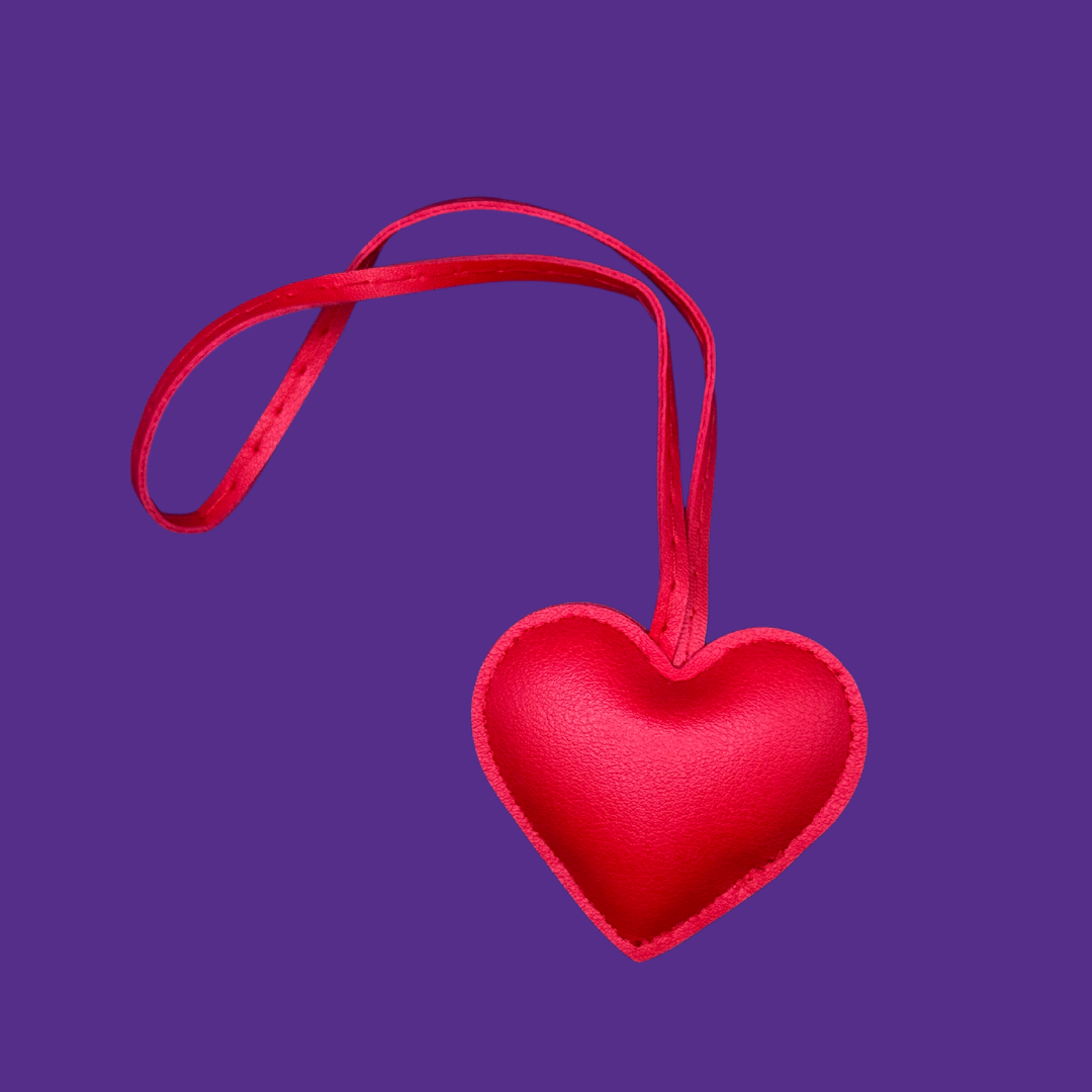 Leather Heart Charm