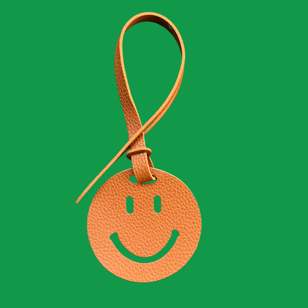 Leather Smiley Charm
