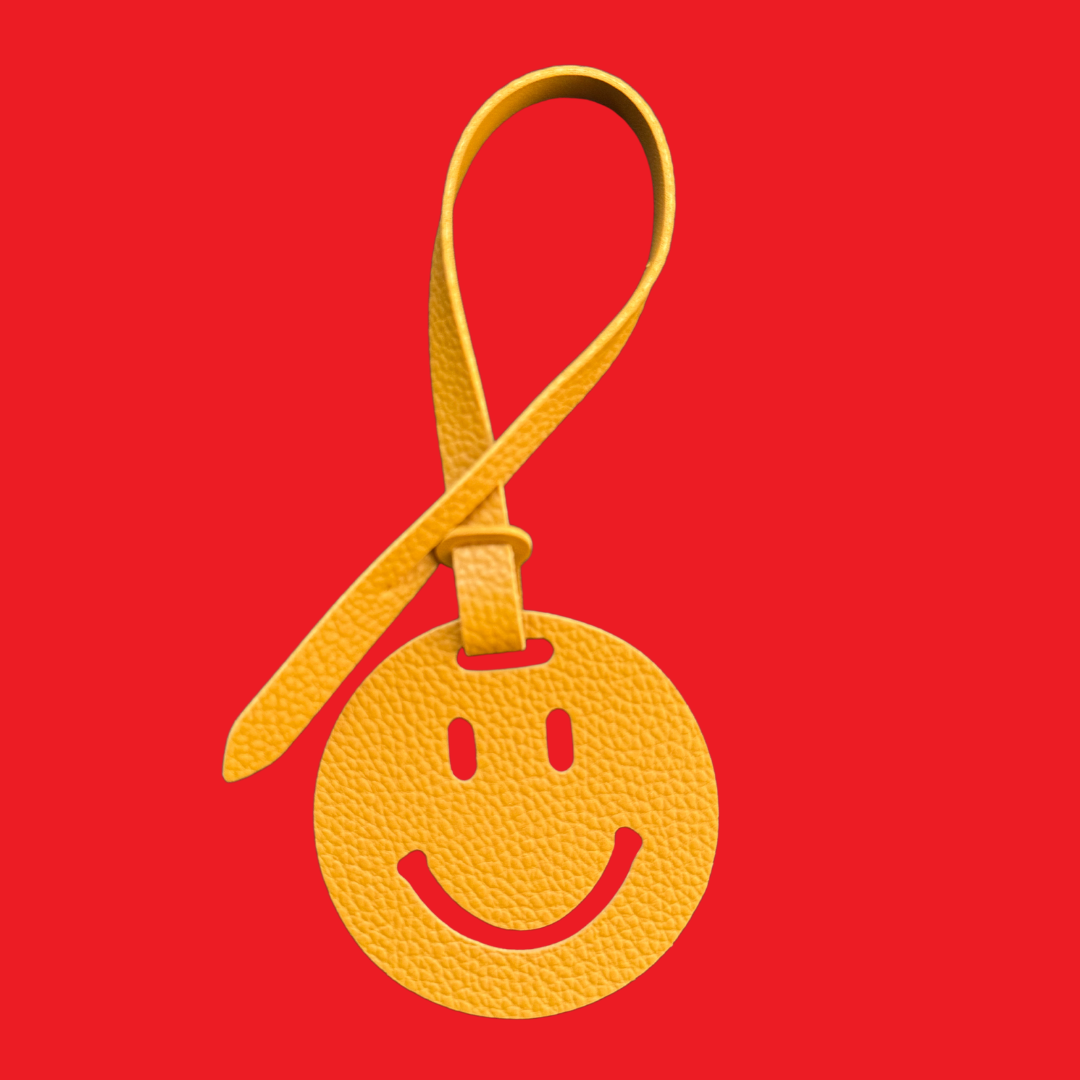 Leather Smiley Charm